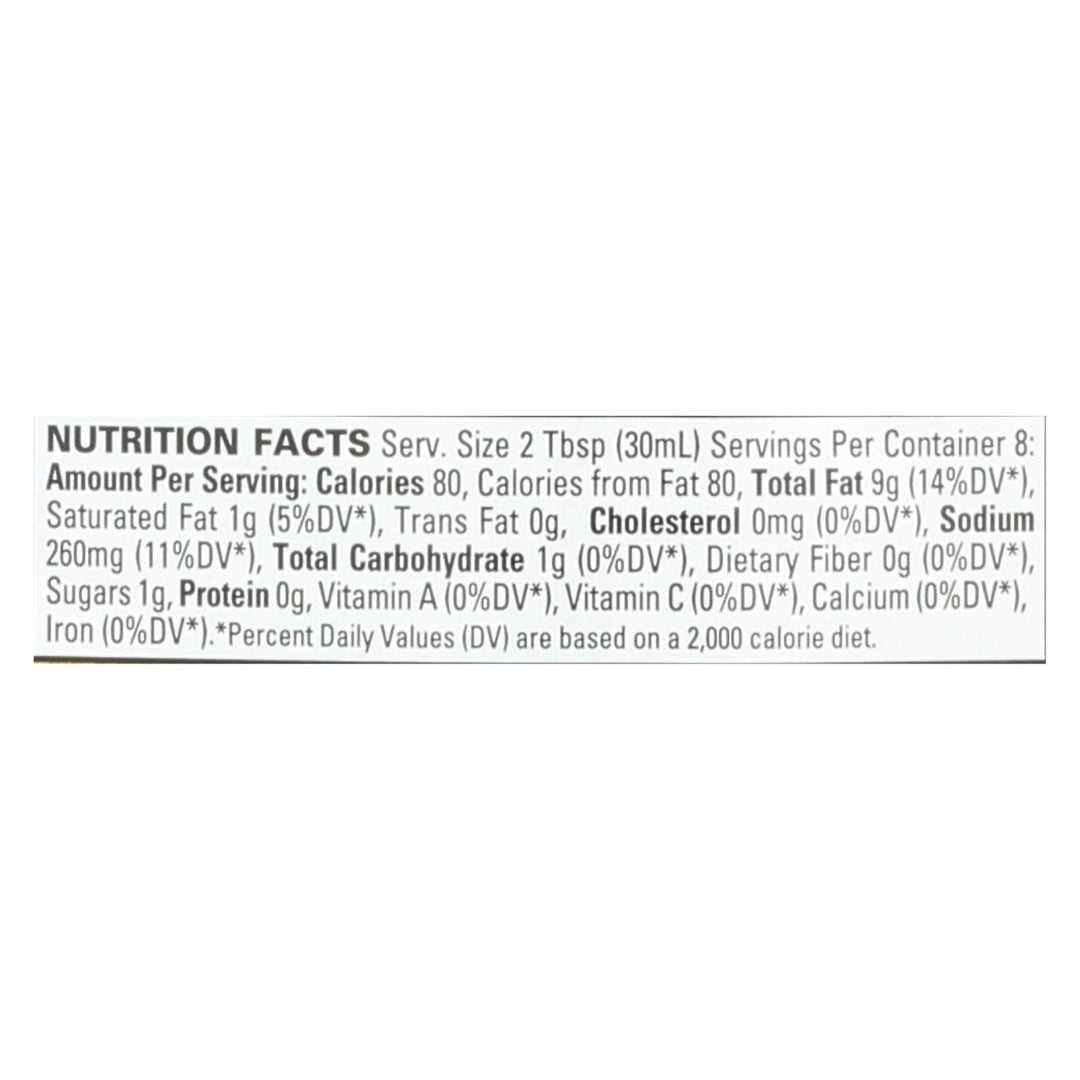 Organic Ville Organic Vinaigrette - Olive Oil And Balsamic - Case Of 6 - 8 Fl Oz. - Maras Green