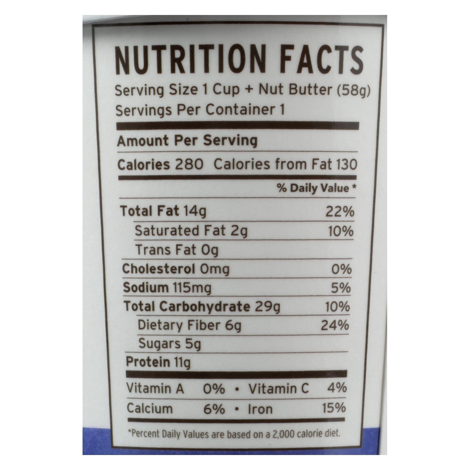 Purely Elizabeth - Oat Cup Protn Blubry Wlnt - Case Of 12 - 2 Oz - Maras Green