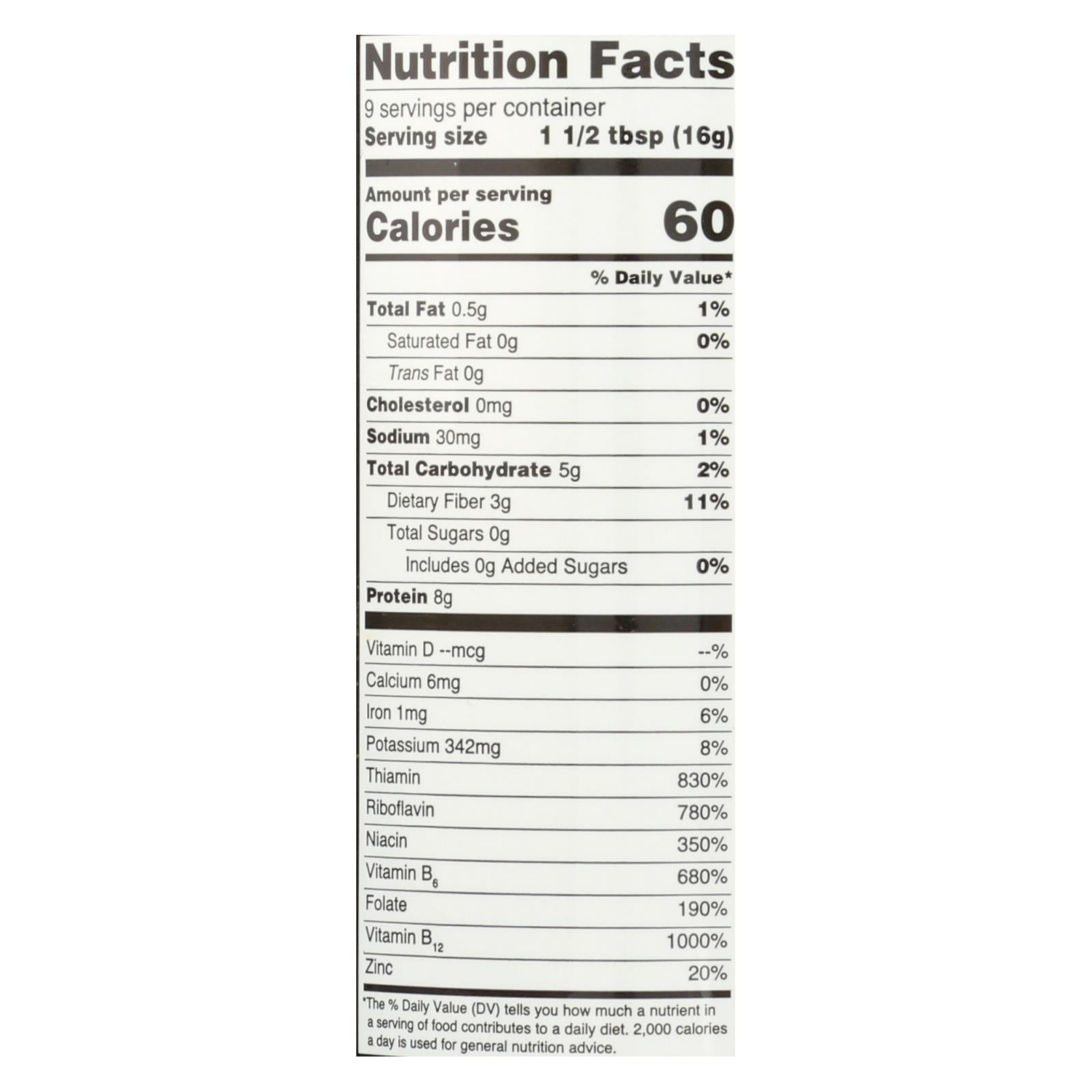 Red Star Nutritional Yeast Vegetarian Support Formula - Yeast Flakes - Mini - Case Of 6 - 5 Oz. - Maras Green