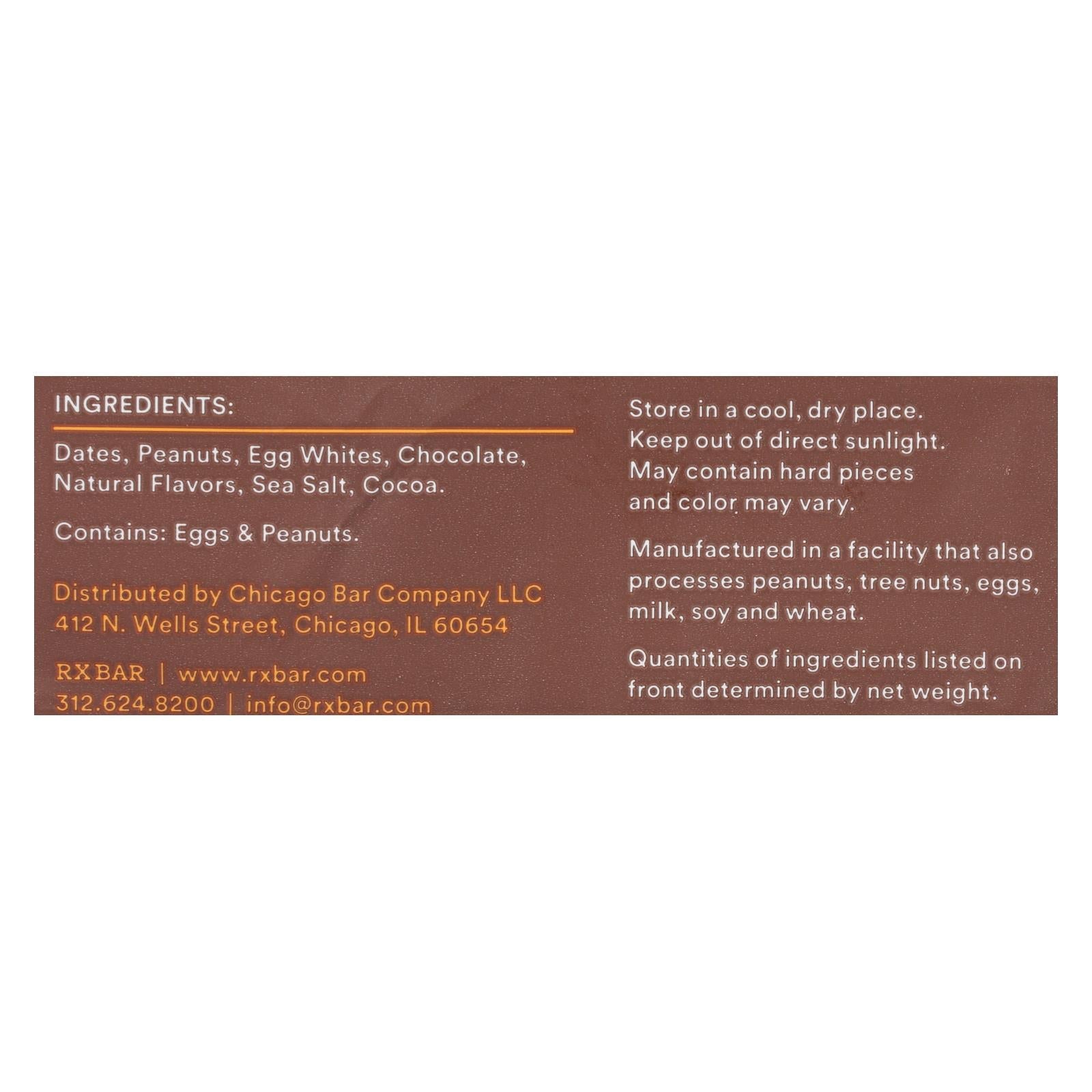 Rxbar - Protein Bar - Chocolate Peanut Butter - Case Of 12 - 1.83 Oz. - Maras Green