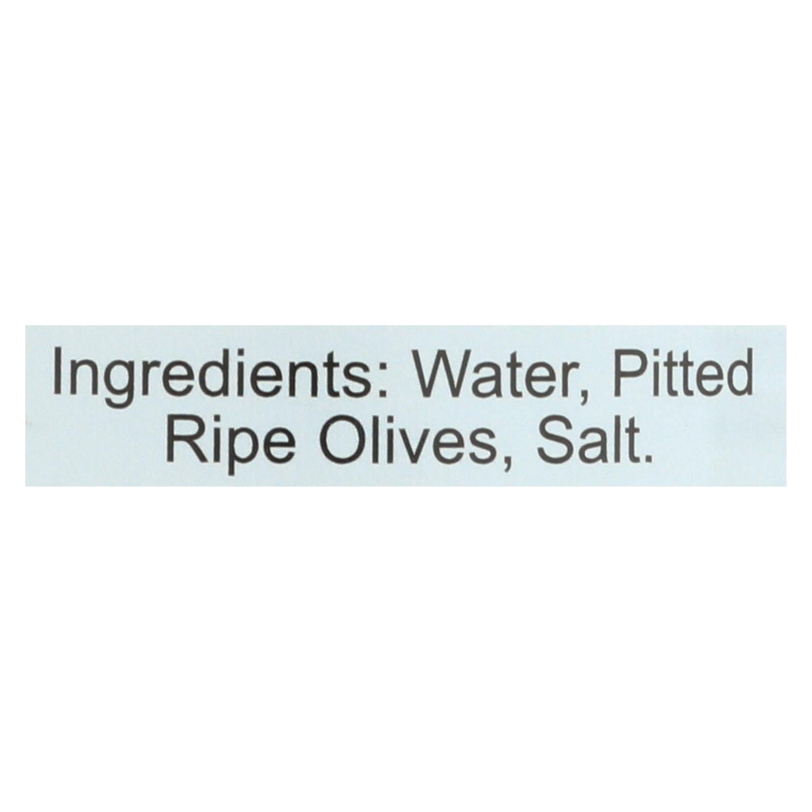 Santa Barbara California Ripe Olives - Medium Pitted - Case Of 12 - 6 Oz. - Maras Green