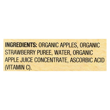 Santa Cruz Organic Apple Sauce - Strawberry - Case Of 6 - 3.2 Oz. - Maras Green