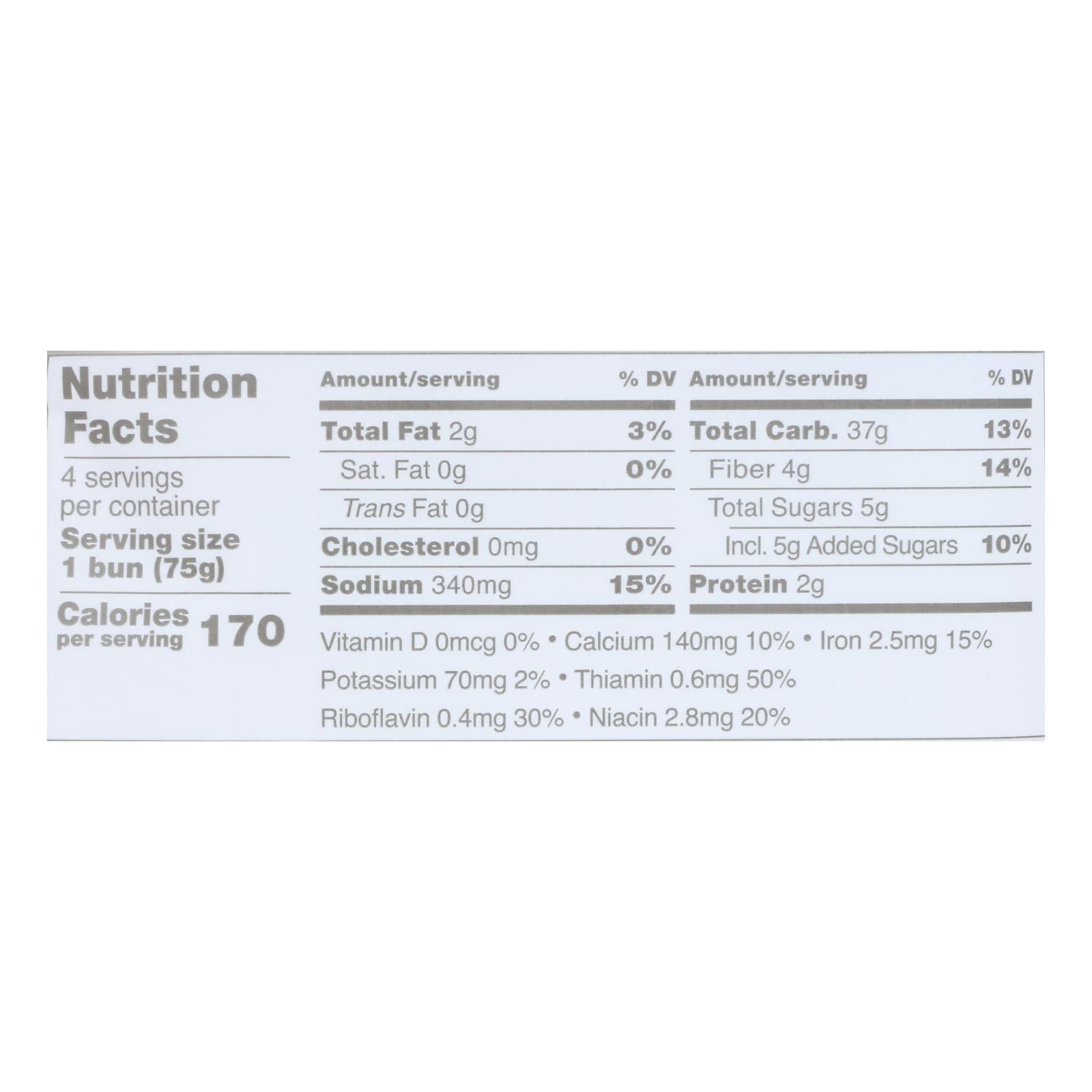 Schar - Rolls Hamburger Buns Gluten Free - Case Of 4 - 10.6 Oz - Maras Green