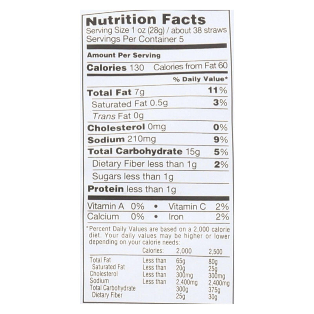 Sensible Portions Garden Veggie Straws - Sea Salt - Case Of 12 - 5 Oz. - Maras Green