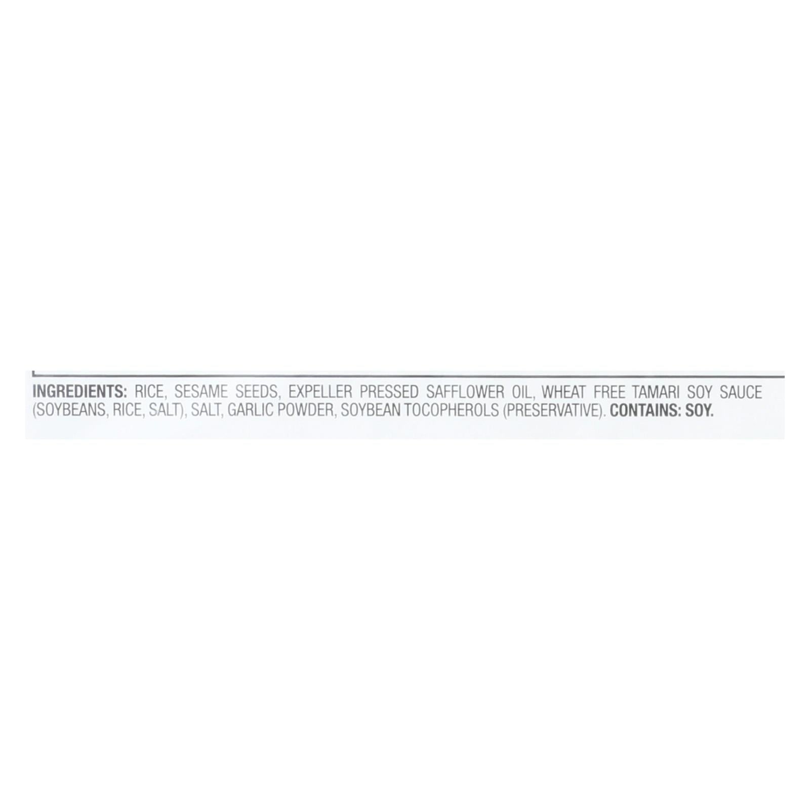 Sesmark Foods Savory Rice Thins - Original - Case Of 12 - 3.2 Oz. - Maras Green