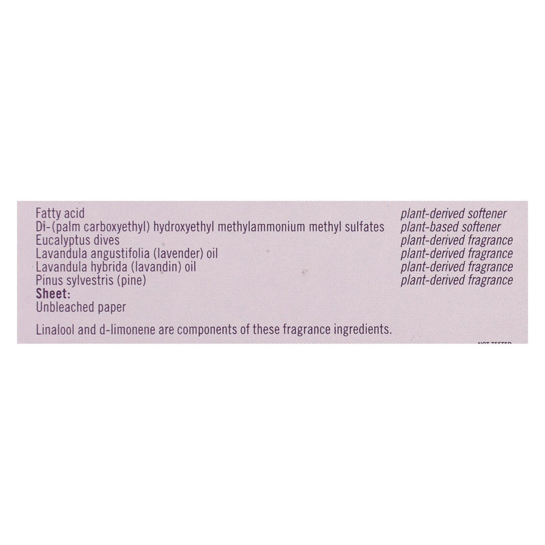 Seventh Generation - Fabric Softener Sheets Eucalyptus & Lavender - Case Of 4 - 80 Ct - Maras Green