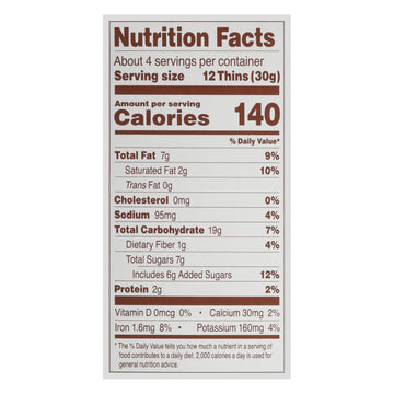 Simple Mills - Sweet Thins Chocolate Brownie - Case Of 6 - 4.25 Oz - Maras Green