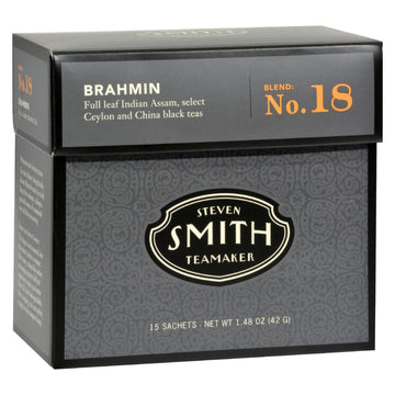 Smith Teamaker Black Tea - Brahmin - Case Of 6 - 15 Bags - Maras Green