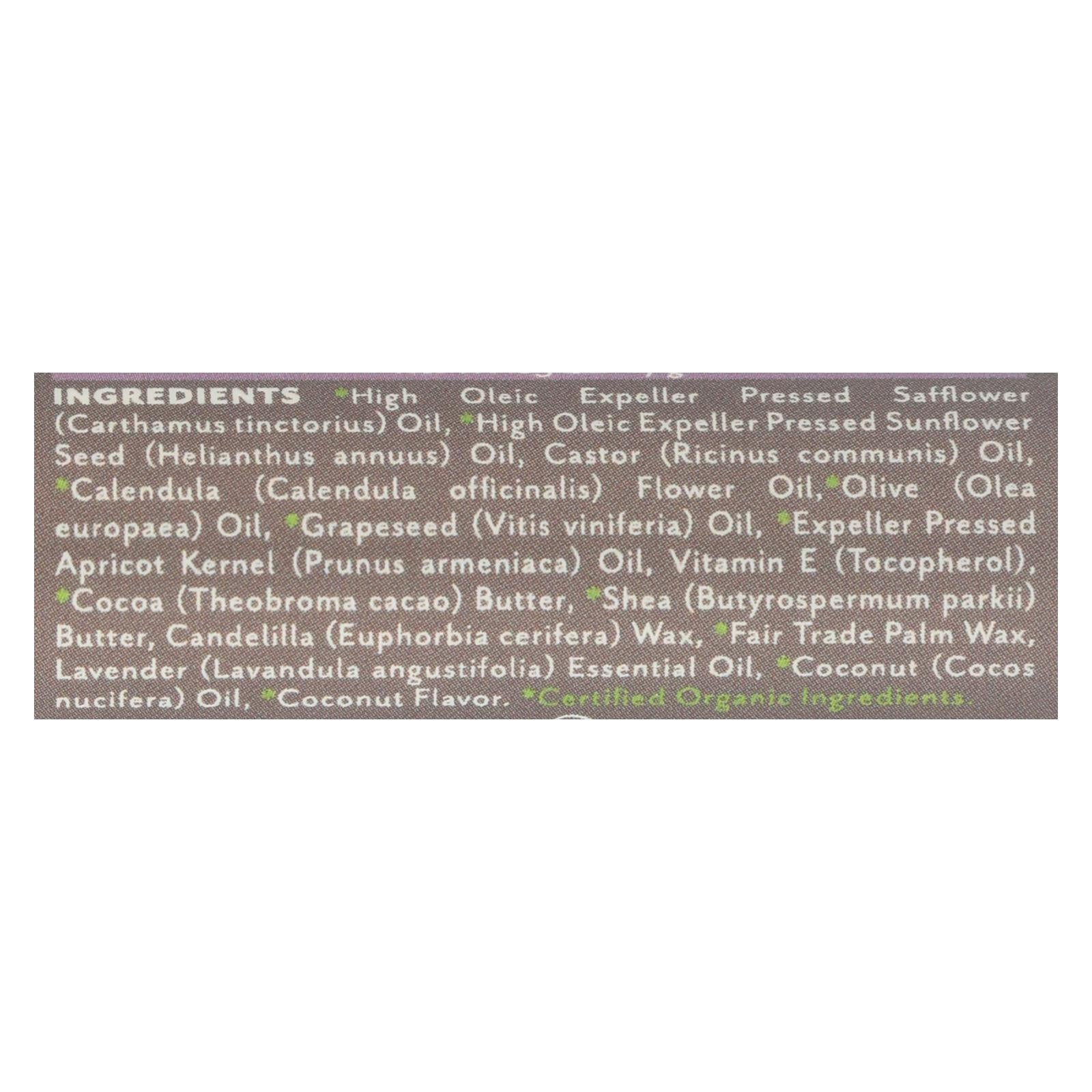 Soothing Touch Lavender Coconut Vegan Lip Balm - Case Of 12 - .25 Oz - Maras Green