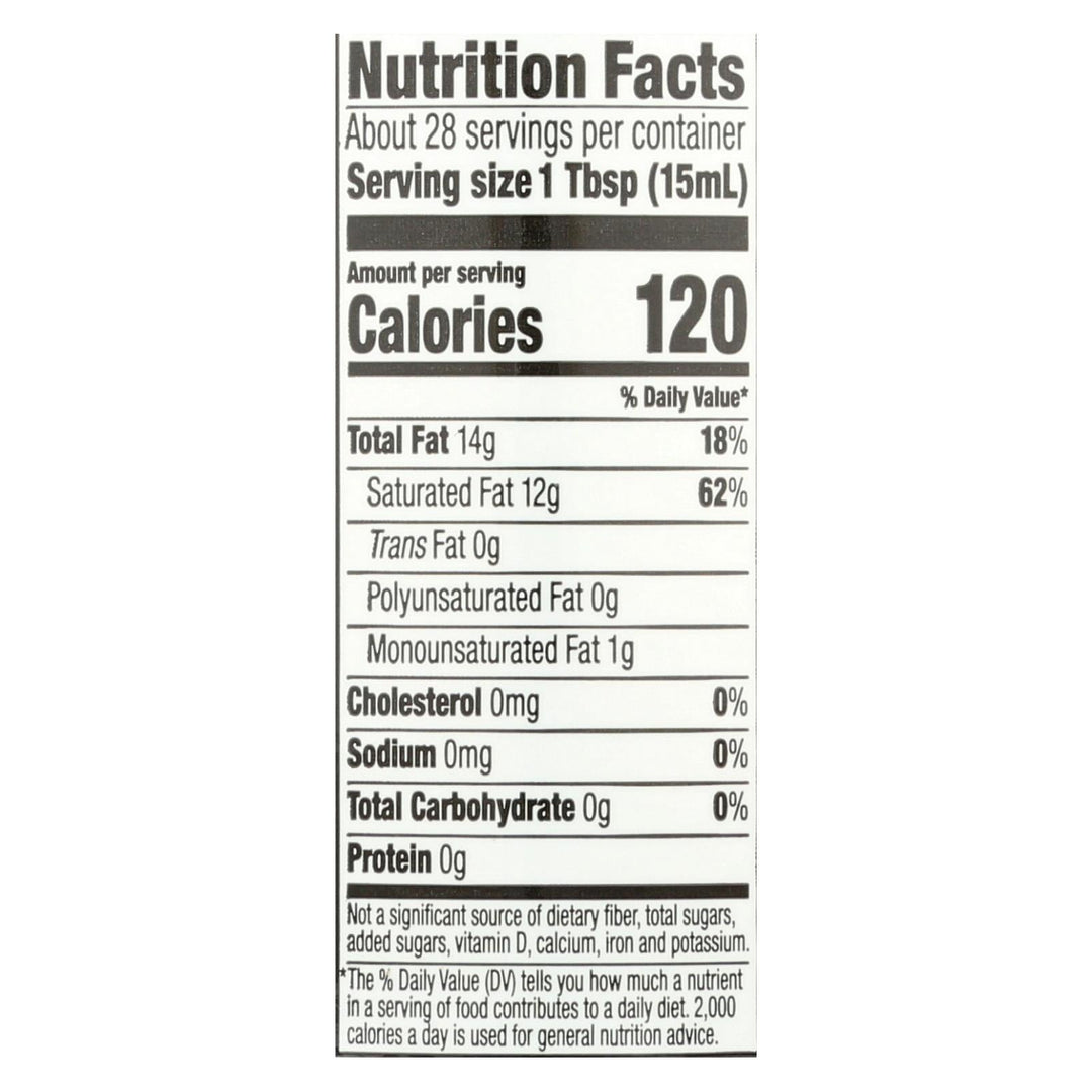 Spectrum Naturals Organic Unrefined Coconut Oil - Case Of 12 - 14 Fl Oz. - Maras Green