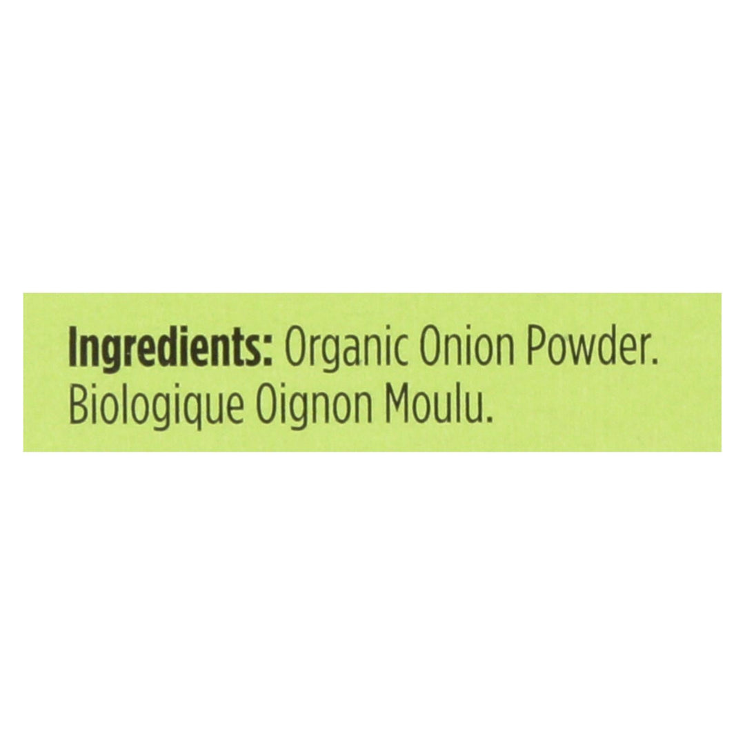 Spicely Organics - Organic Onion Powder - Case Of 6 - 0.4 Oz. - Maras Green