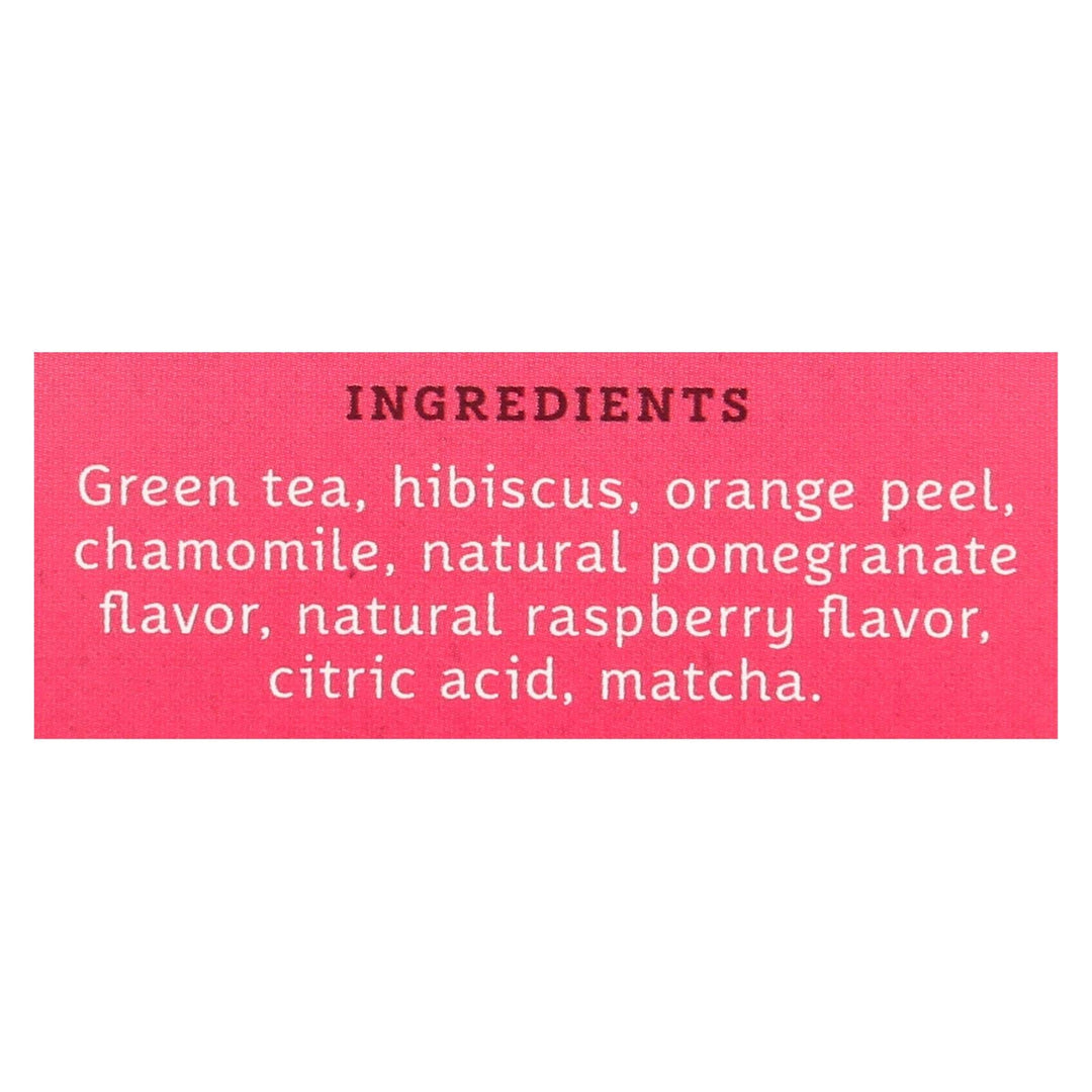 Stash Pomegranate Raspberry Green Tea With Matcha - 18 Tea Bags - Case Of 6 - Maras Green