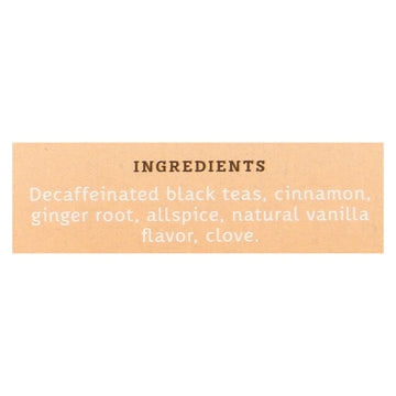 Stash Tea Vanilla Chai Decaf Tea - Case Of 6 - 18 Ct - Maras Green