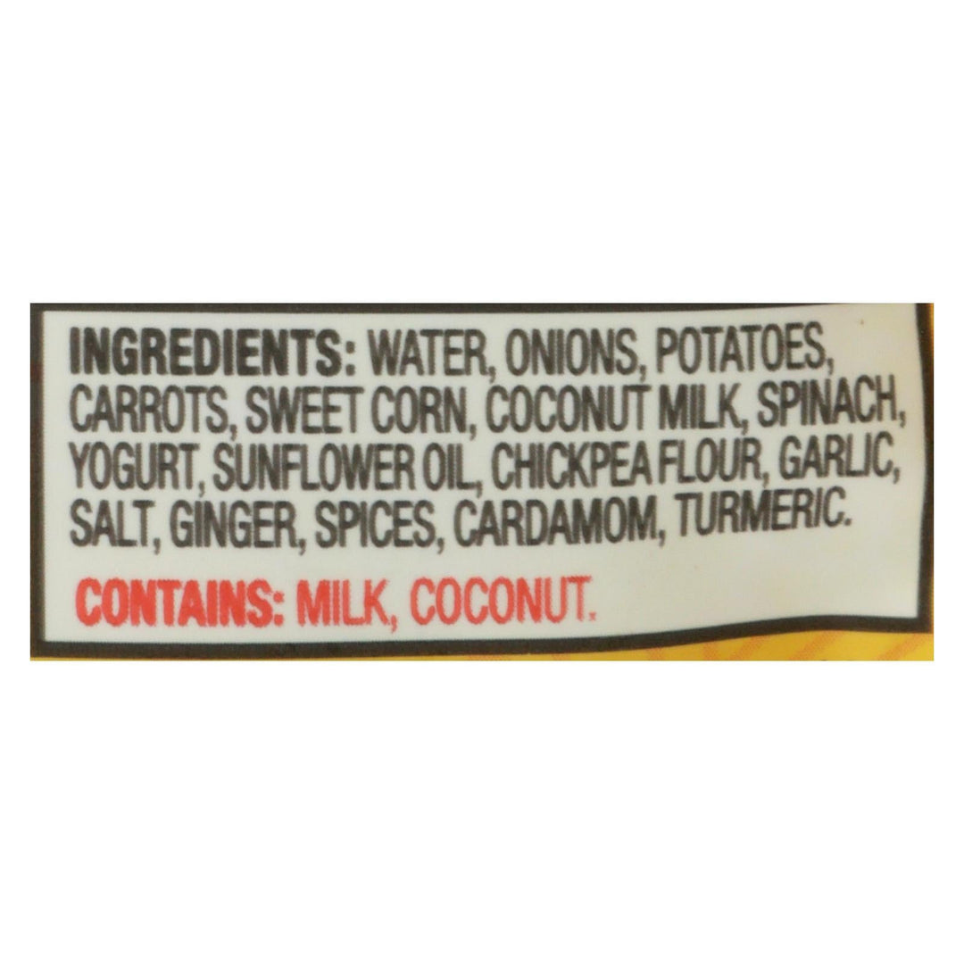 Tasty Bite Entree - Indian Cuisine - Vegetable Korma - 10 Oz - Case Of 6 - Maras Green