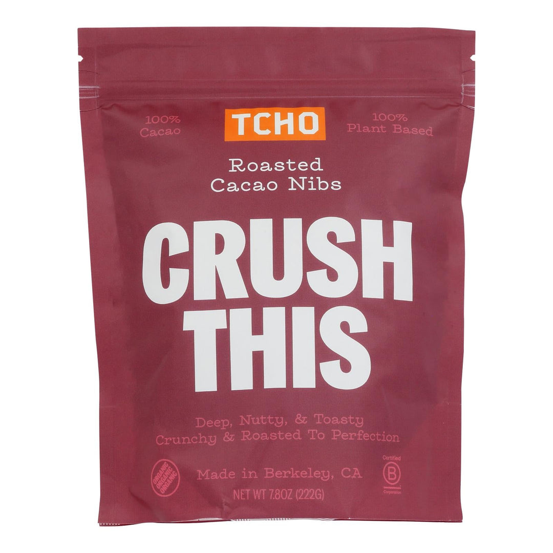 Tcho Chocolate - Cacao Nibs Crush This - Case Of 6 - 7.8 Oz - Maras Green