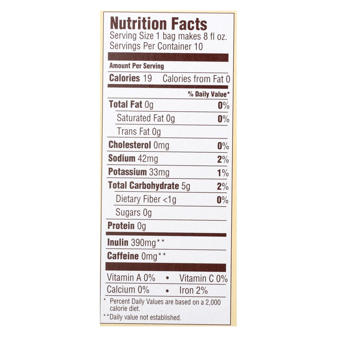 Teeccino Organic Herbal Coffee - Dandelion Caramel Nut - 10 Bags - Case Of 6 - Maras Green