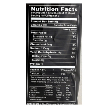 Terra Chips Exotic Vegetable Chips - Mediterranean - Case Of 12 - 5 Oz. - Maras Green