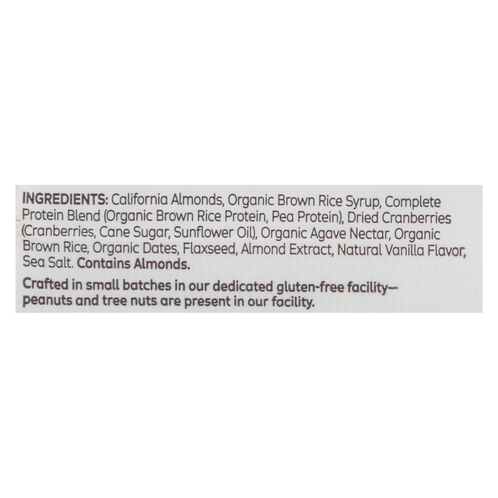 The Gluten Freeb Bar - Cranberry Toasted Almond - Gluten Free - Case Of 12 - 2.05 Oz - Maras Green