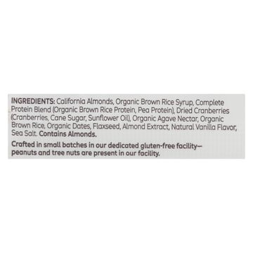 The Gluten Freeb Bar - Cranberry Toasted Almond - Gluten Free - Case Of 12 - 2.05 Oz - Maras Green