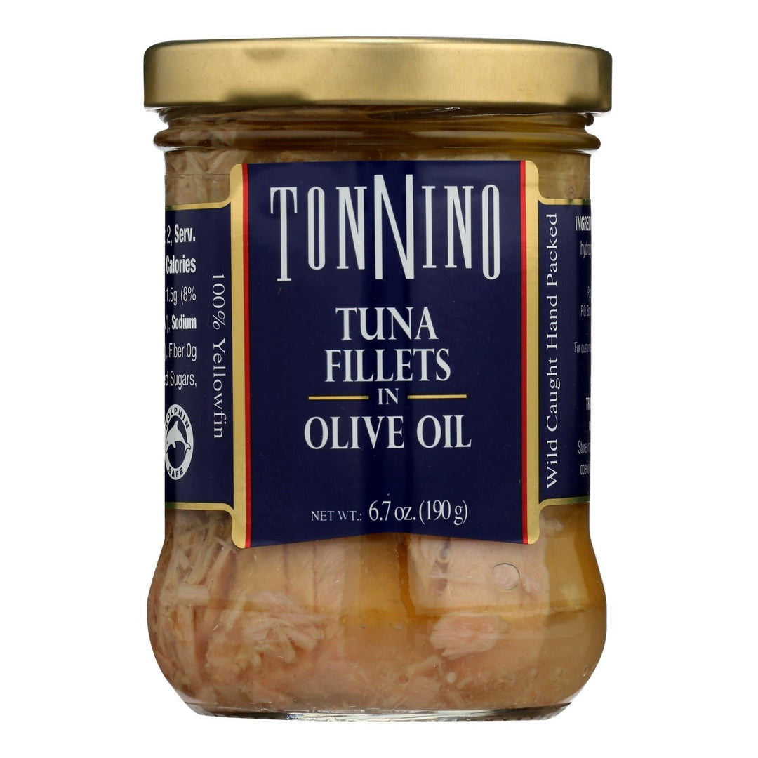 Tonnino Tuna Fillets - Olive Oil - Case Of 6 - 6.7 Oz. - Maras Green