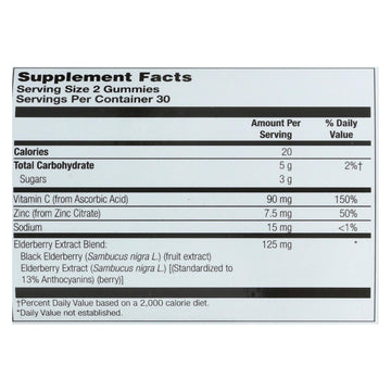 Zand - Gummies Elderberry Zinc - 1 Each - 60 Ct - Maras Green