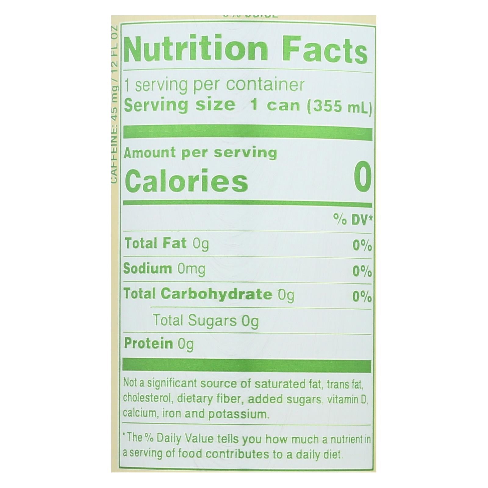 Zevia - Tea Black Peach - Case Of 12 - 12 Fz - Maras Green