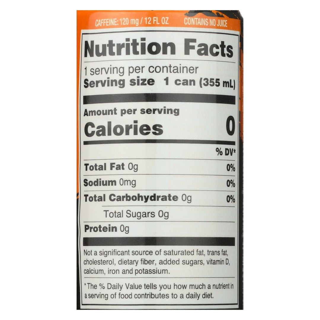 Zevia Zero Calorie Energy Drink - Mango/ginger - Case Of 12 - 12 Fl Oz - Maras Green