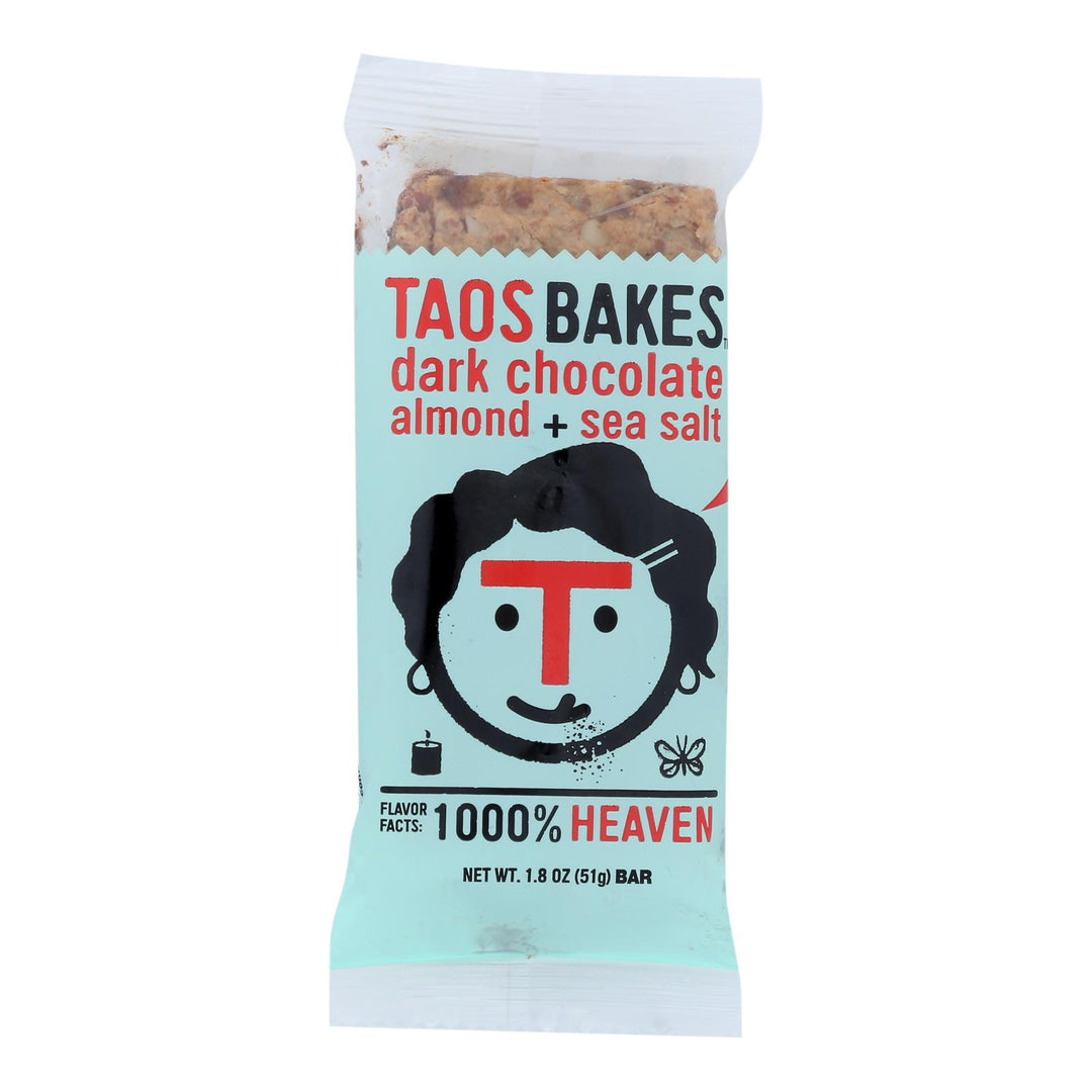 Taos Bakes - Bar Dark Chocolate Almond Sea Salt - Case Of 12 - 1.8 Oz - Maras Green