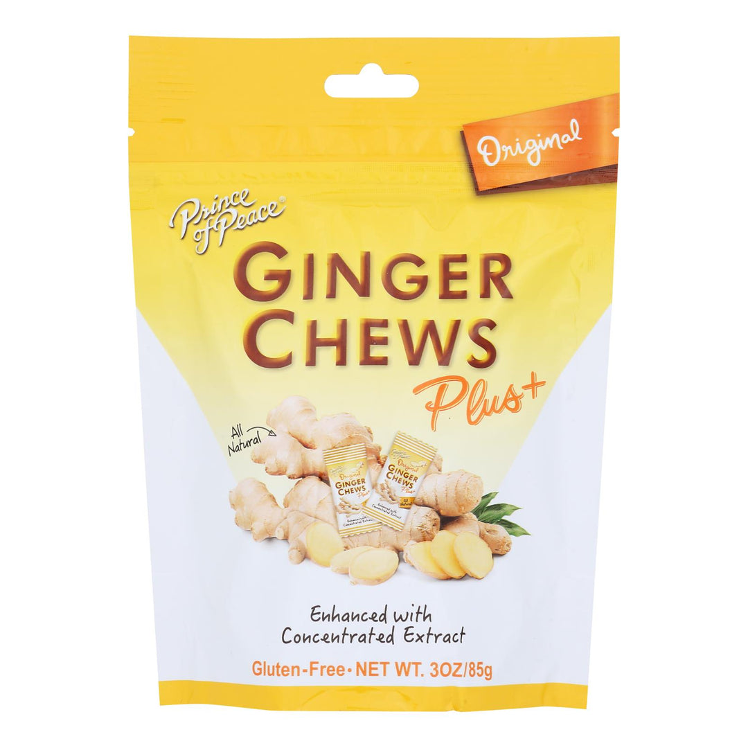 Prince Of Peace - Ginger Chews Plus Orignial - Case Of 6 - 3 Oz - Maras Green