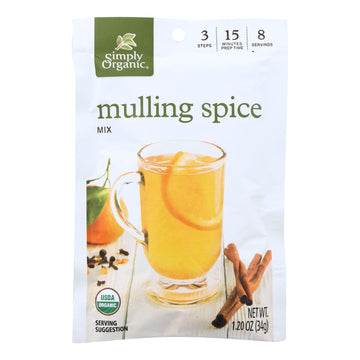 Simply Organic Mulling Spice - Organic - Gluten Free - 1.2 Oz - Case Of 8 - Maras Green