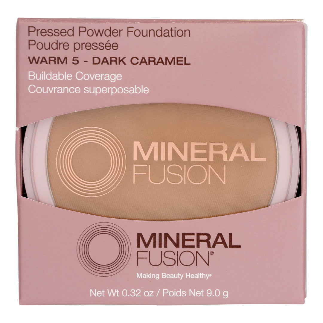 Mineral Fusion - Mkup Pressed Base Warm 5 - 1 Each - .32 Oz - Maras Green
