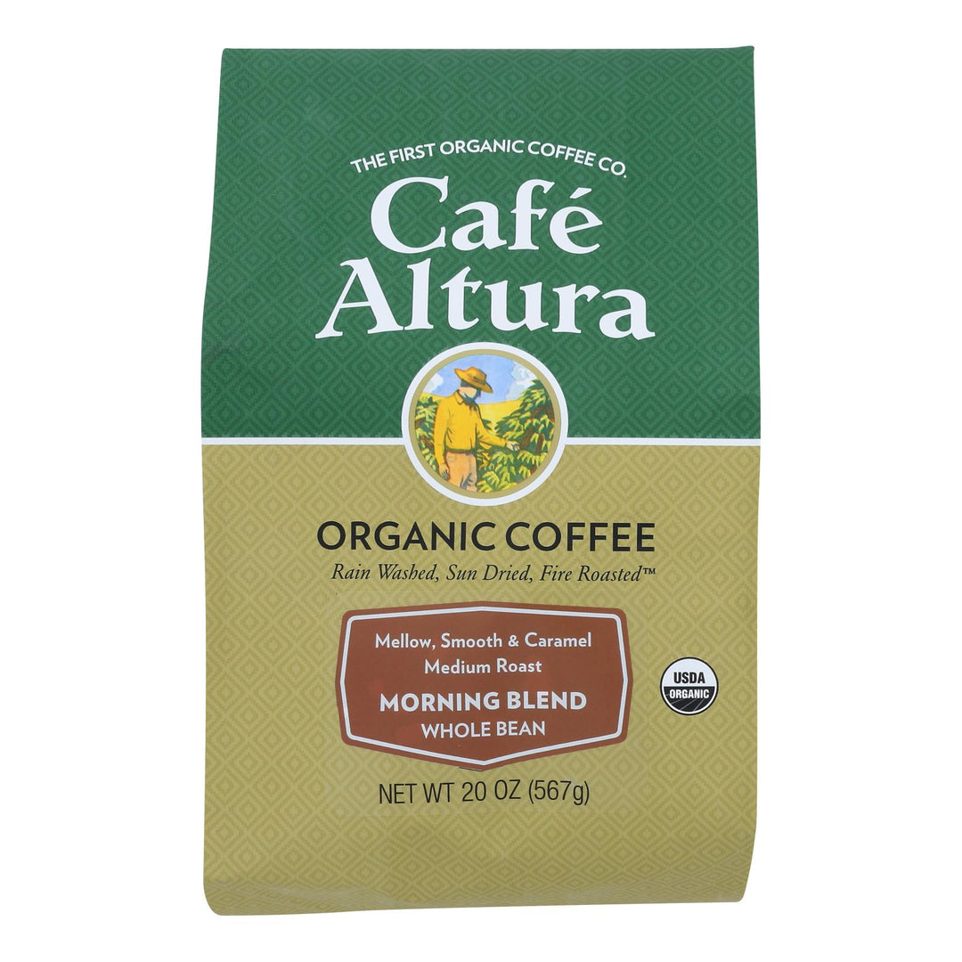 Cafe Altura Morning Blend Light Roast Organic 1.25 Lb. Bag - Case Of 6 - 1.25 Lb - Maras Green