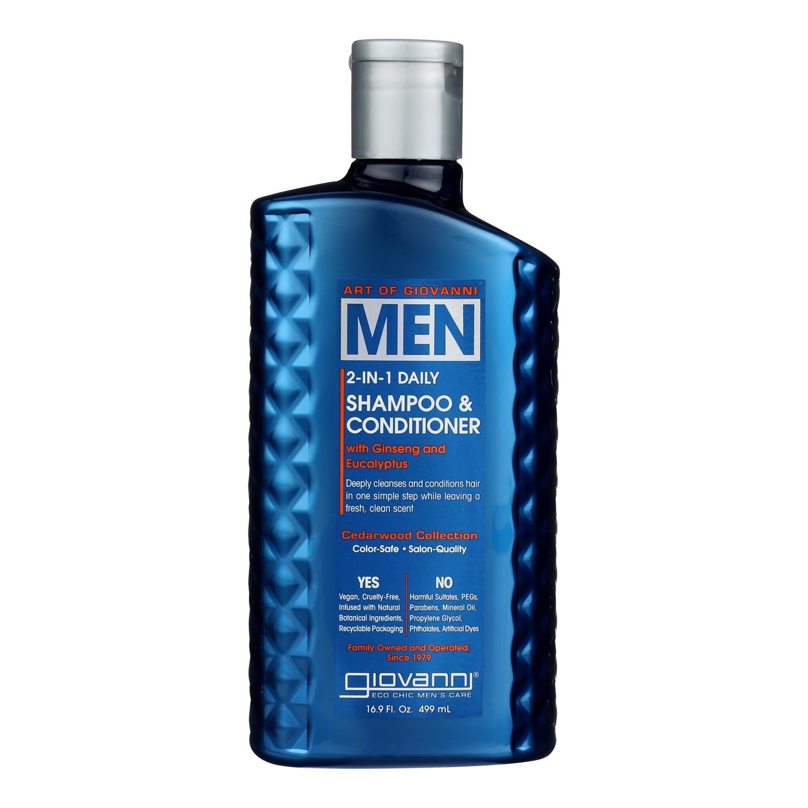 Giovanni Hair Care Products - 2n1 Shamp&cond Men Cdrwd - 1 Each-16.9 Oz - Maras Green