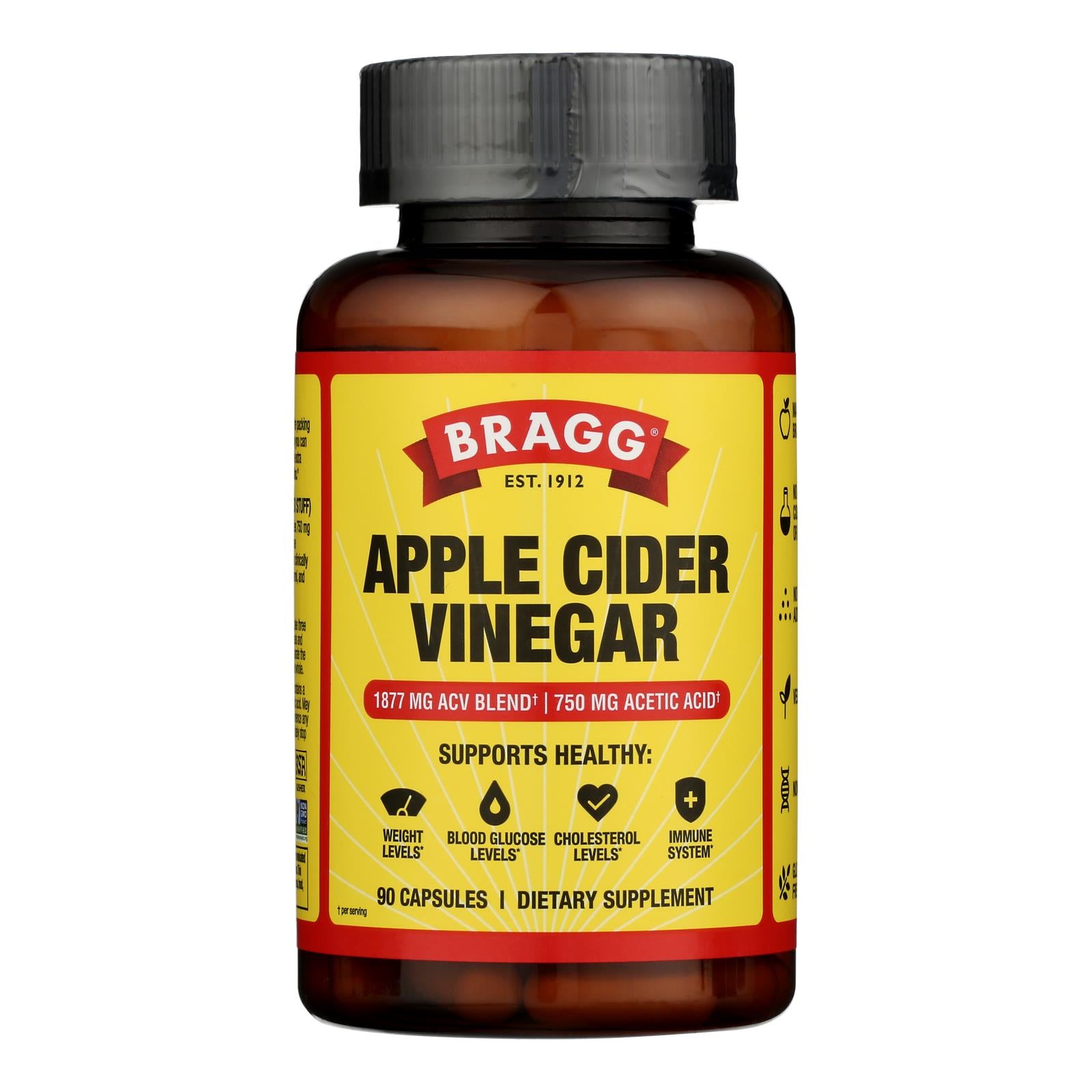 Bragg - Supp Apple Cider Vinegar - 1 Each - 90 Cap - Maras Green