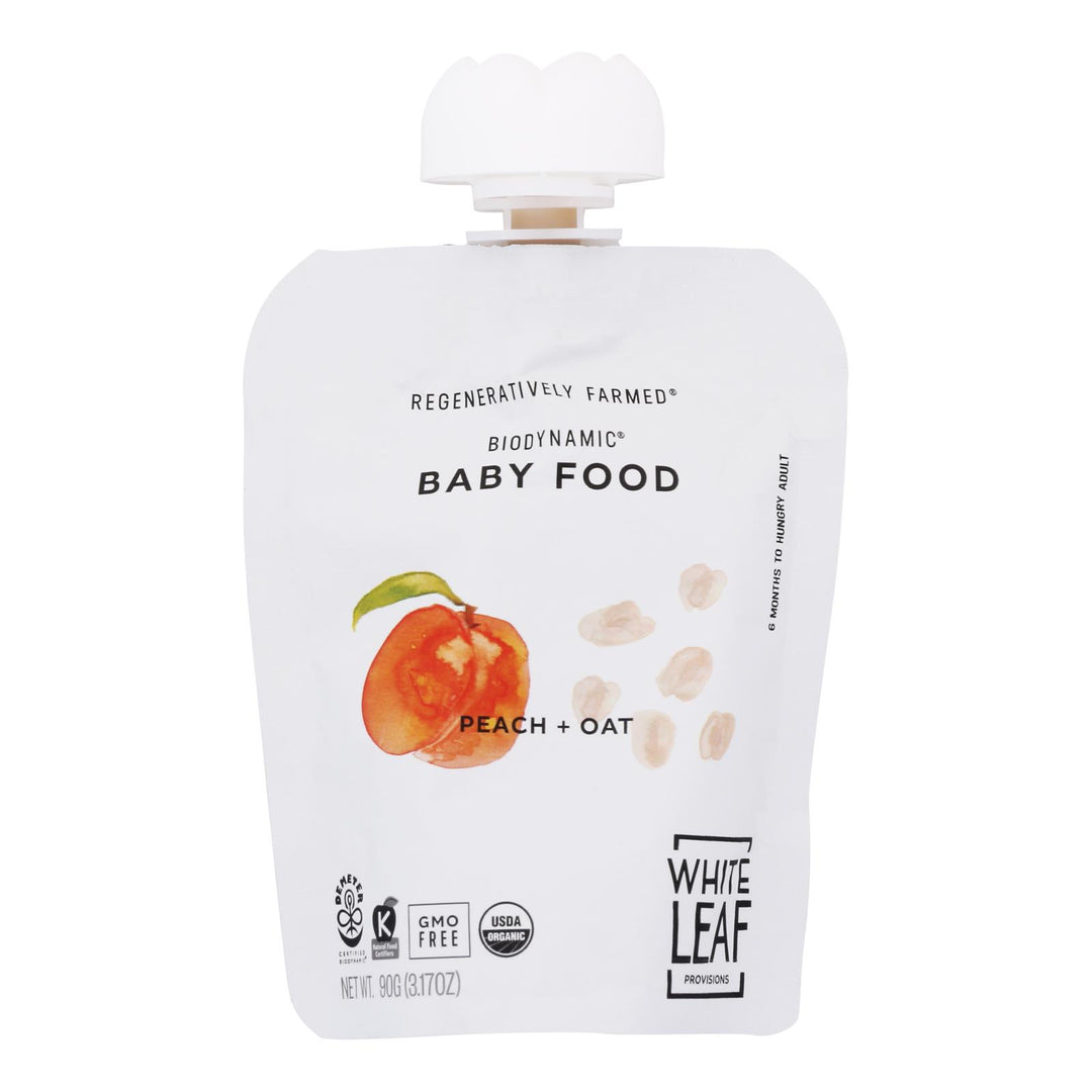 White Leaf Provisions - Bbyfd Peach & Oat - Case Of 6 - 90 Grm - Maras Green