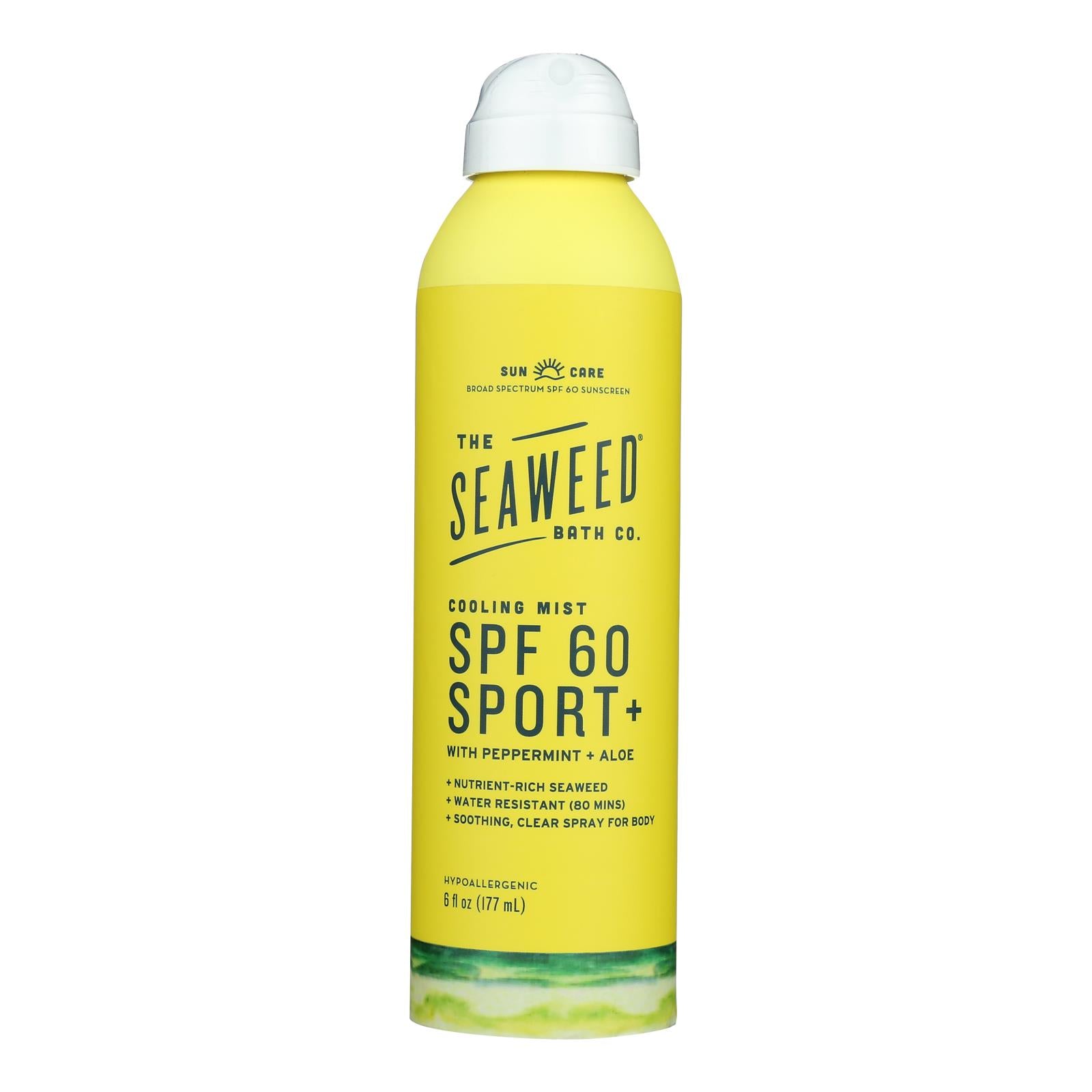 The Seaweed Bath Co - Cooling Mist Sport Spf60 - 1 Each - 6 Fz - Maras Green