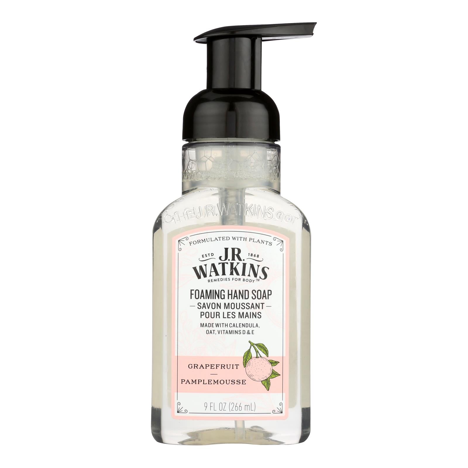 J.r. Watkins - Hand Soap Foam Grapefruit - Case Of 3-9 Fz - Maras Green
