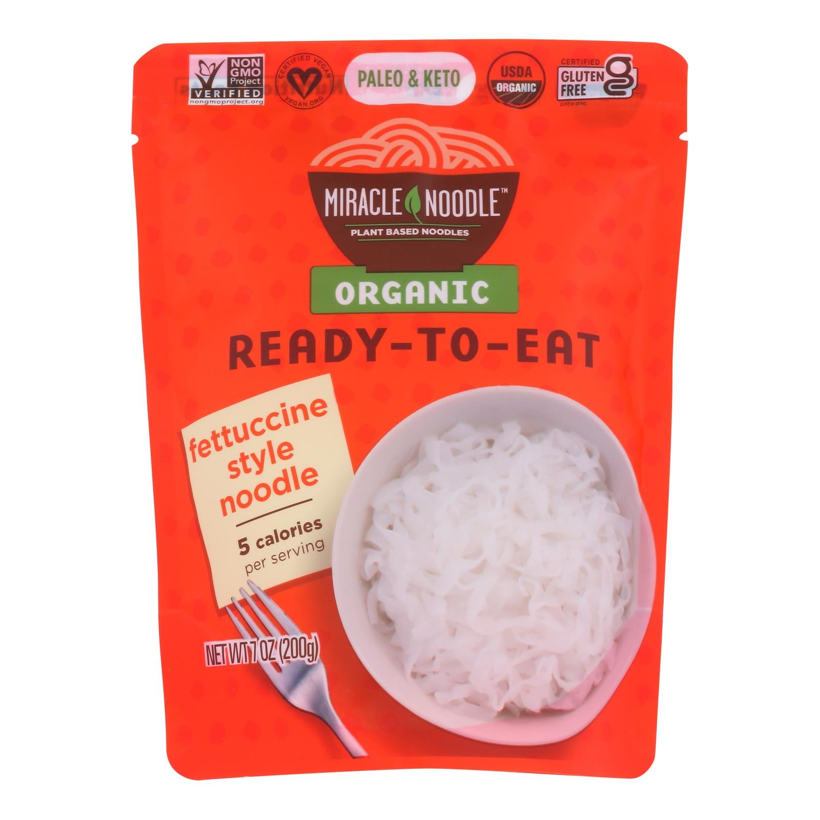 Miracle Noodle - Noodle Fettucine - Case Of 6 - 7 Oz - Maras Green
