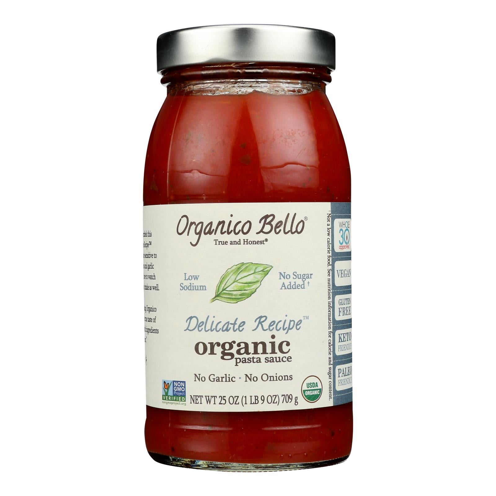 Organico Bello - Sauce Delicate Rcpe - Case Of 6-25 Oz - Maras Green