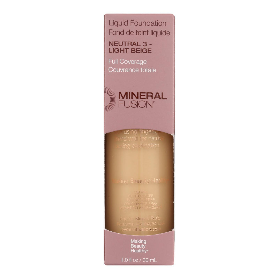 Mineral Fusion - Mkup Liquid Foundtn Ntral 3 - 1 Each - 1 Fz - Maras Green