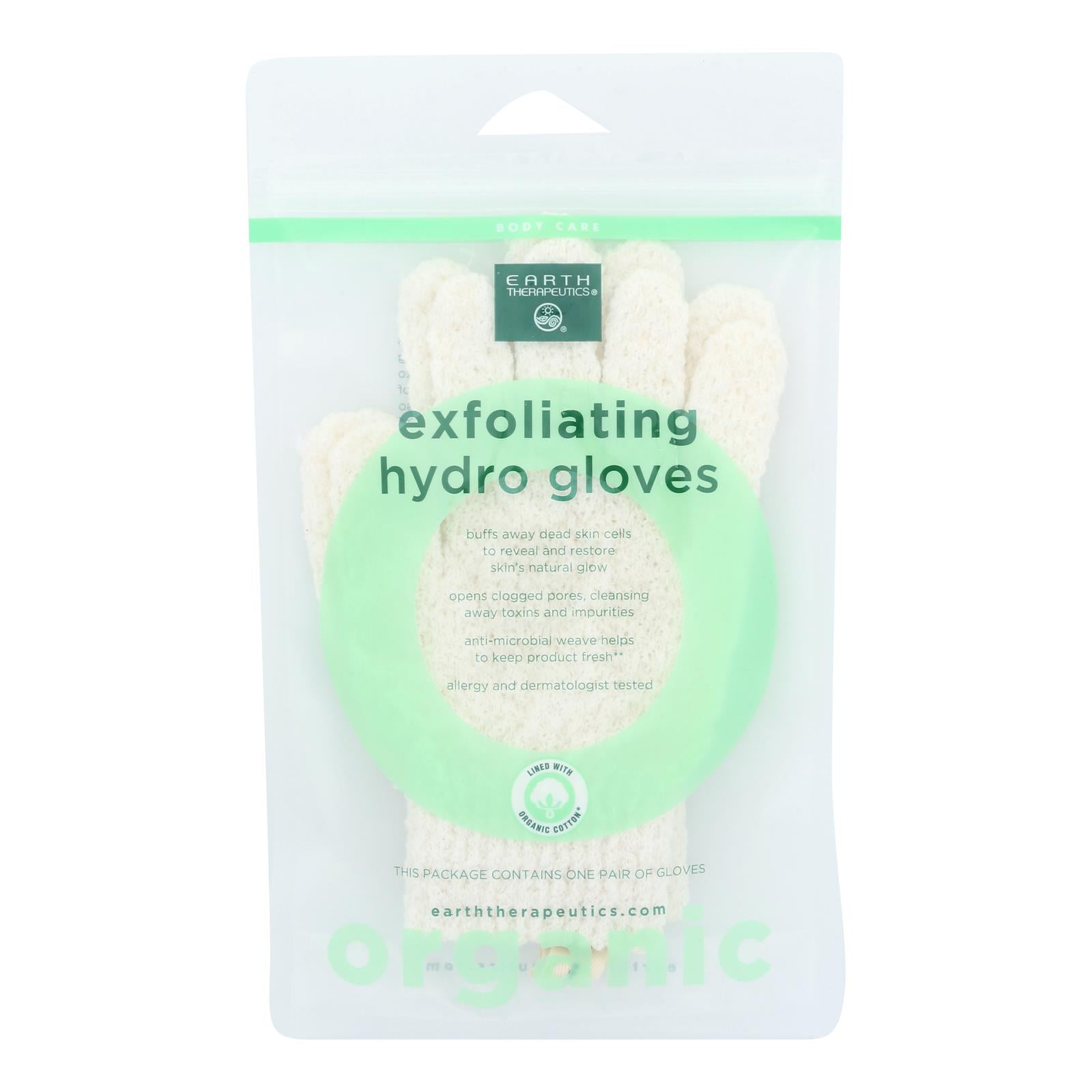 Earth Therapeutics - Gloves Cttn Exflting - 1 Each - 1 Pair - Maras Green