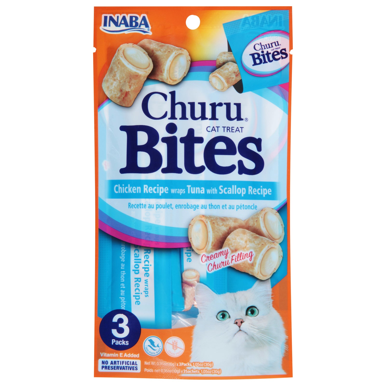 Inaba - Cat Treat Chicken Tuna Sclp - Case Of 8-1.05 Oz - Maras Green