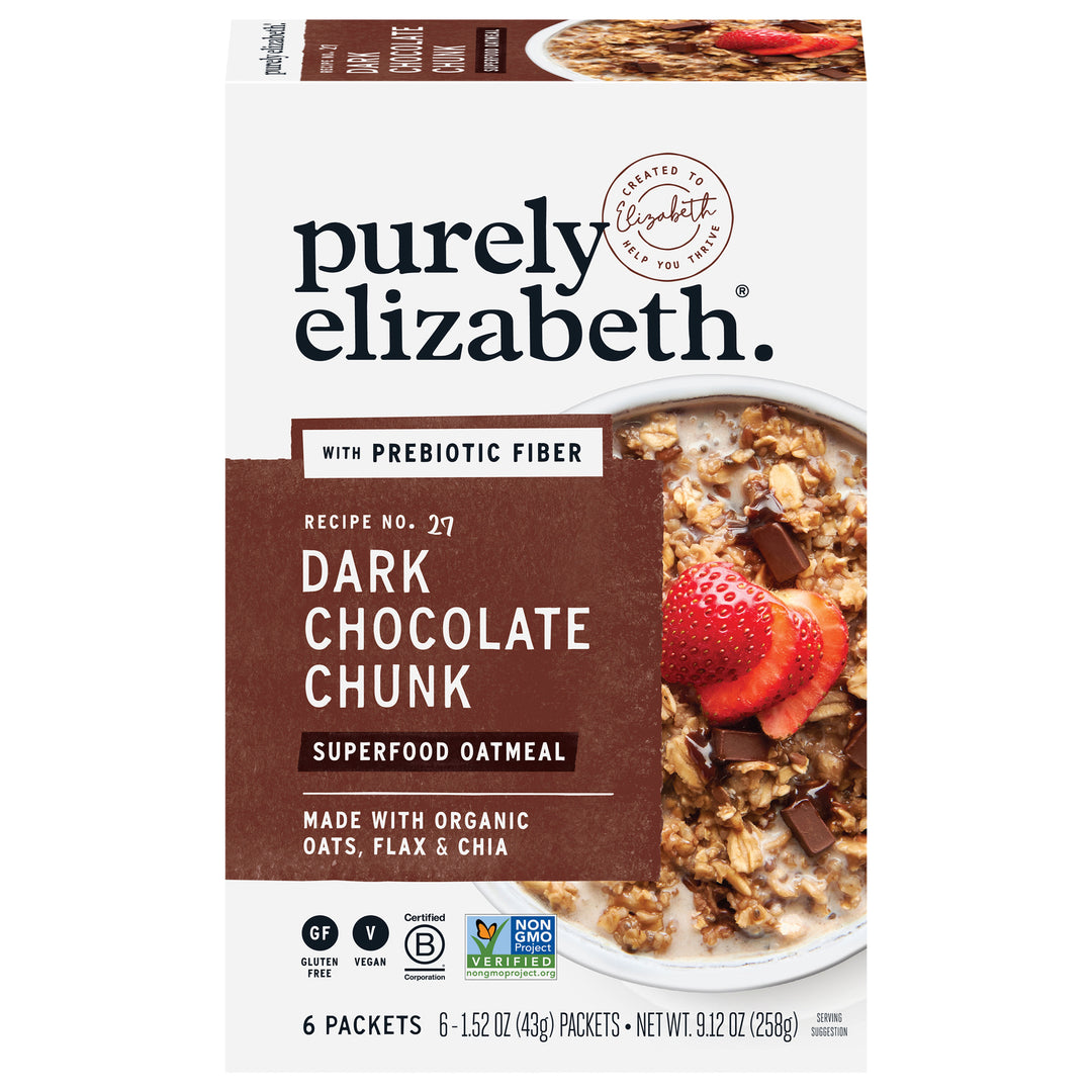 Purely Elizabeth - Oatmeal Chocolate Chunk 6pk - Case Of 6 - 9.12 Oz - Maras Green