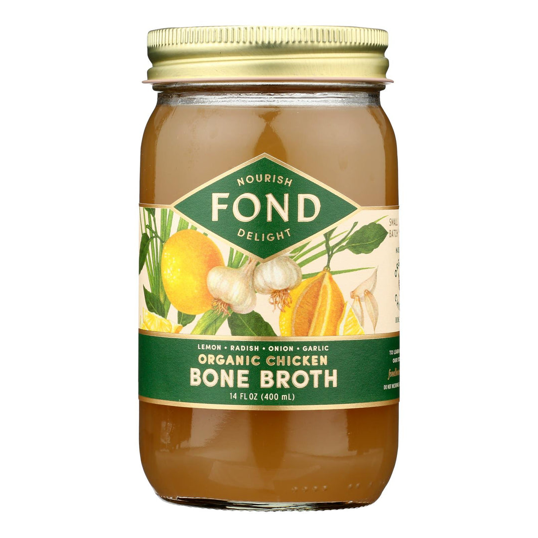 Fond Bone Broth - Bne Brth Sprng Cln Lm - Case Of 4 - 14 Fz - Maras Green