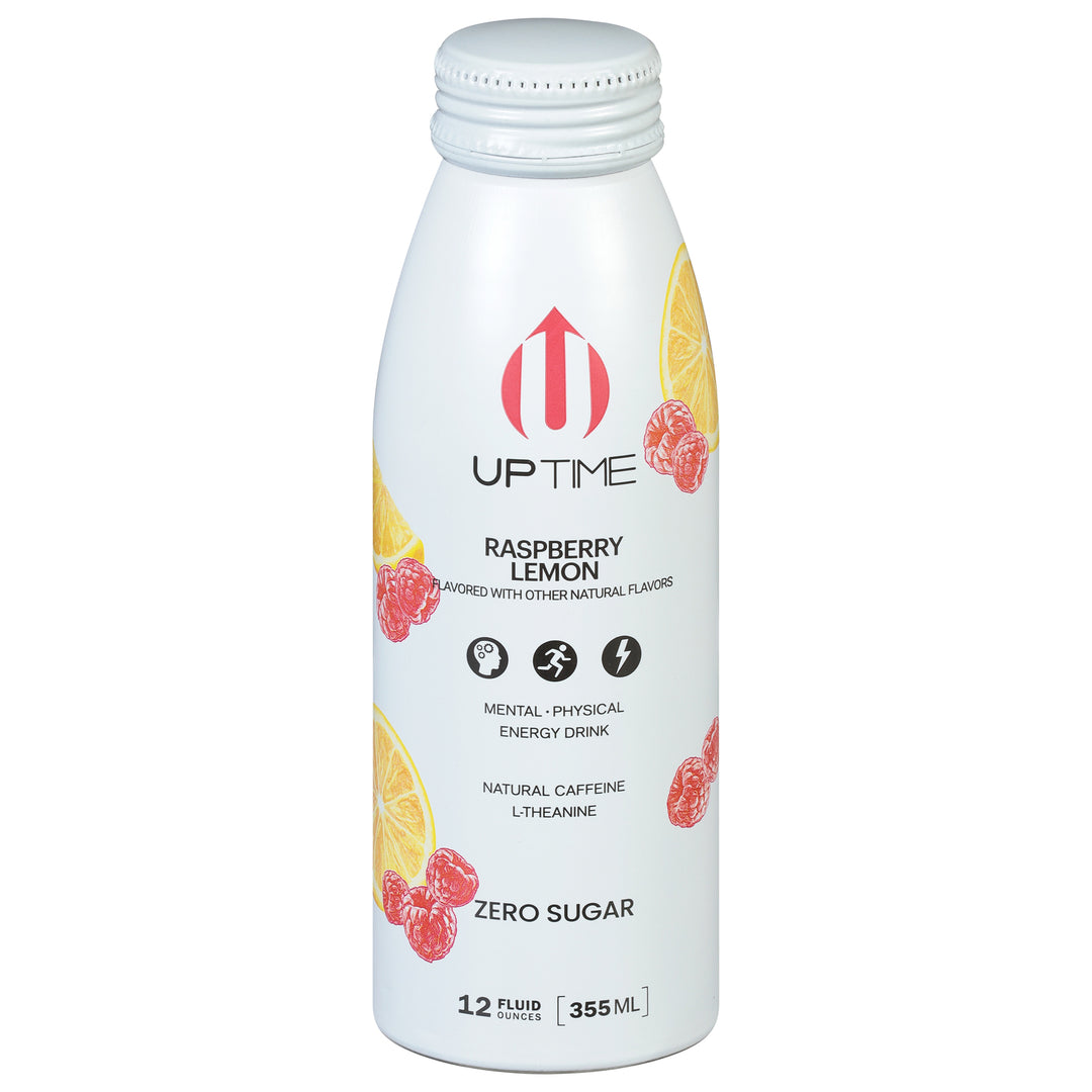 Uptime Energy - Energy Drink Raspberry Lemnad Sugar Free - Case Of 12 - 12 Fz - Maras Green