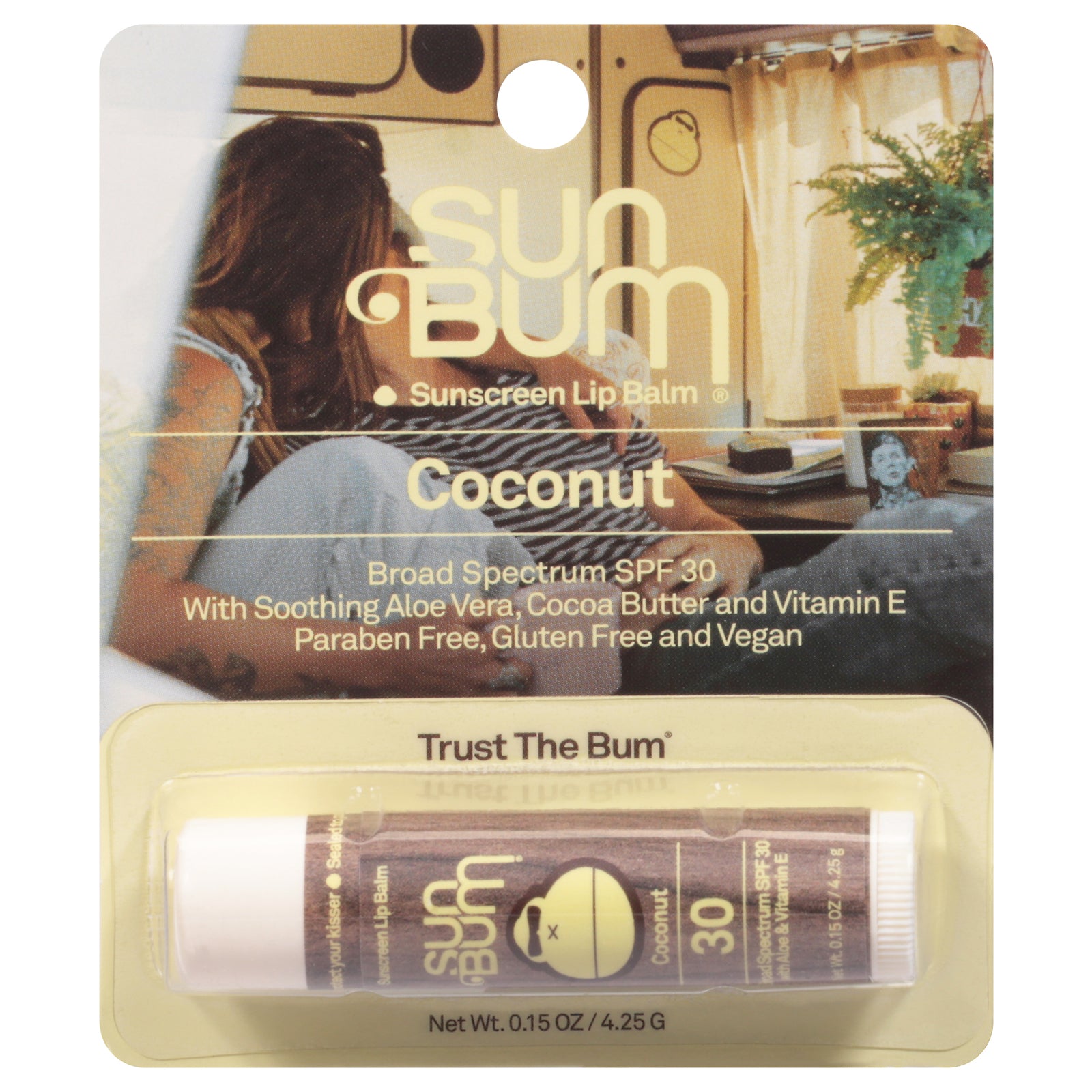 Sun Bum - Lip Balm Original Spf 30 - 1 Each-0.15 Oz - Maras Green