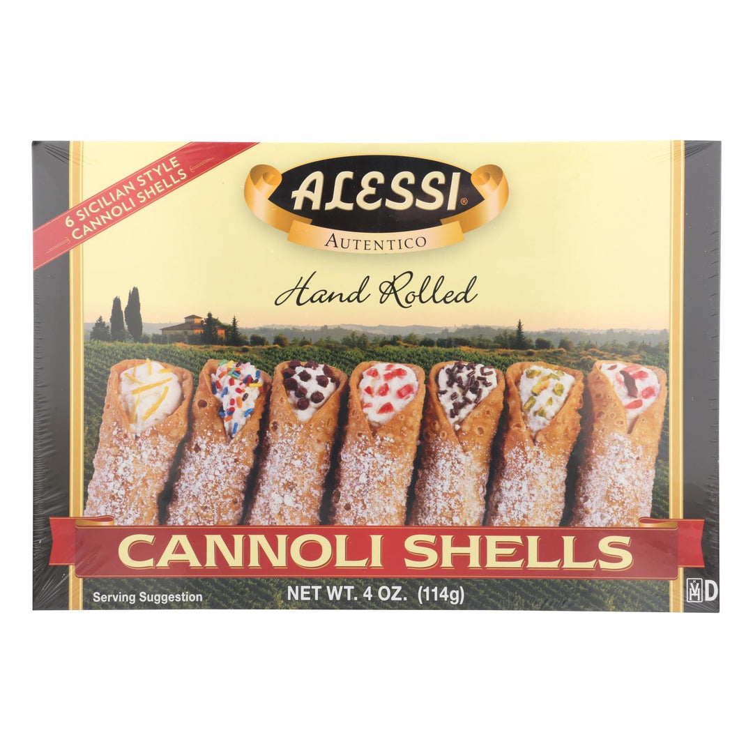 Alessi Cannoli Shells - Large - Case Of 12 - 4 Oz. - Maras Green