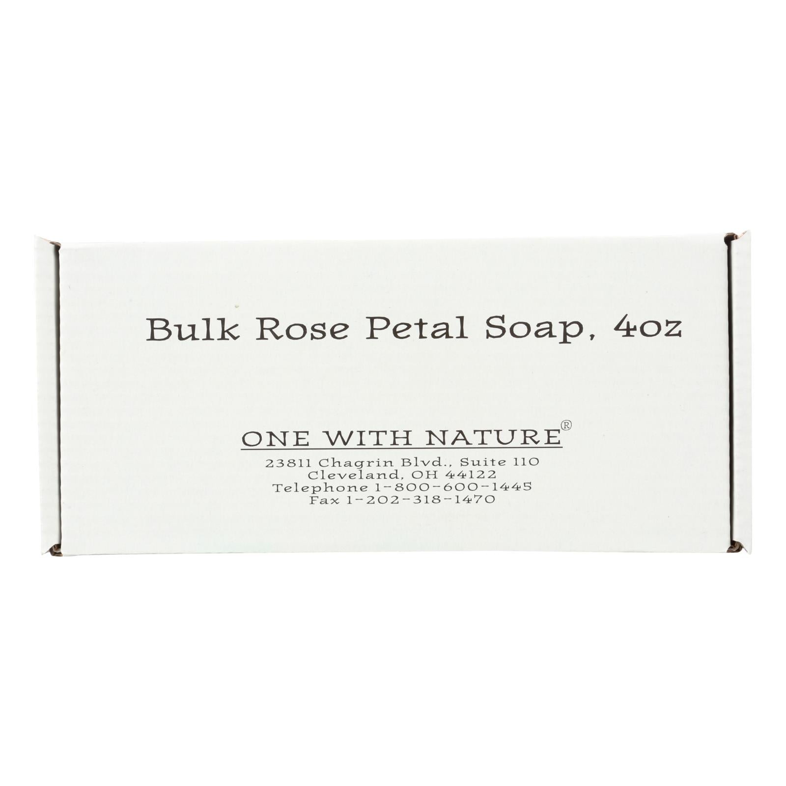 One With Nature Bar Soap - Rose - Case Of 24 - 4 Oz. - Maras Green