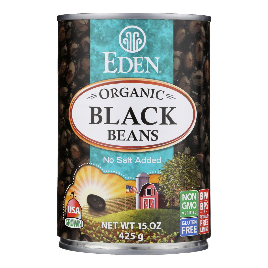 Eden Foods Organic Black Beans - Case Of 12 - 15 Oz. - Maras Green