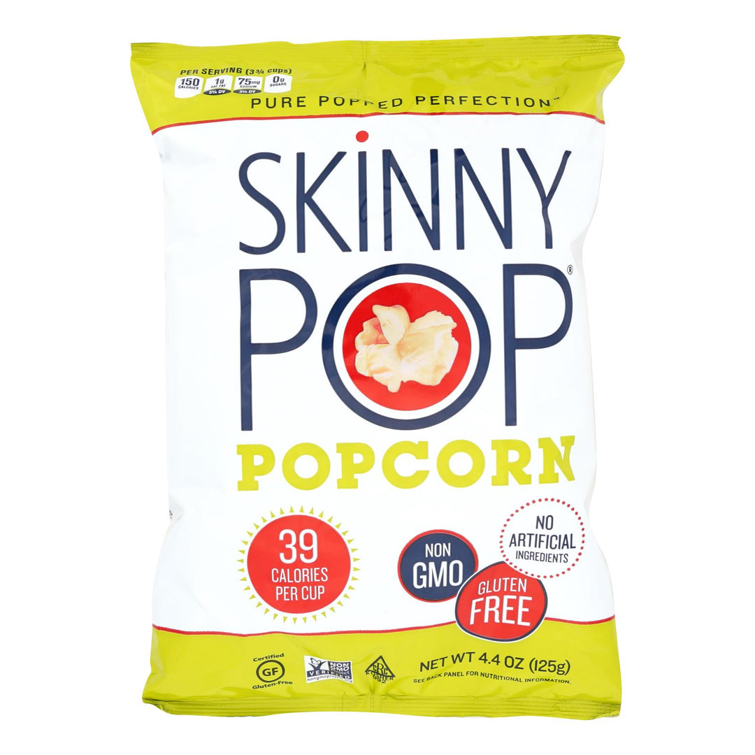 Skinny Pop Popcorn - Original - Case Of 12 - 4.4 Oz. - Maras Green